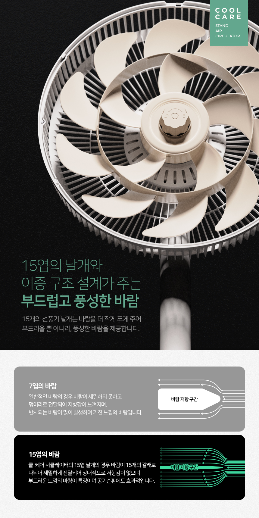 퀸나 쿨케어 14인치 써큘레이터 QMF-A150A 상세이미지 